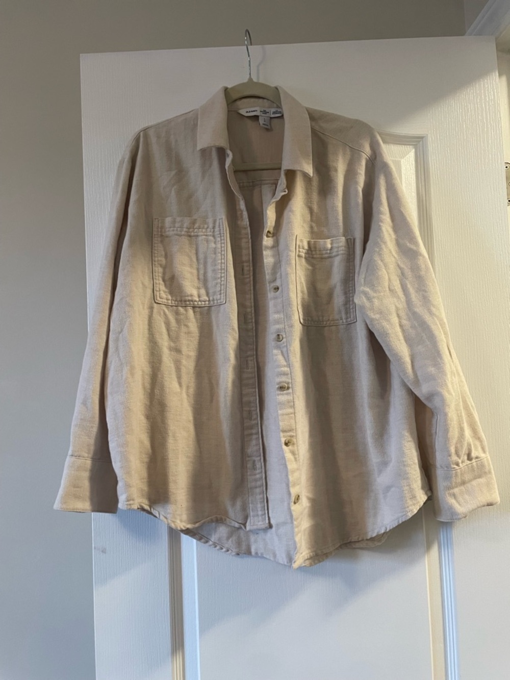 Women’s Casual Beige Button-Up Shirt
